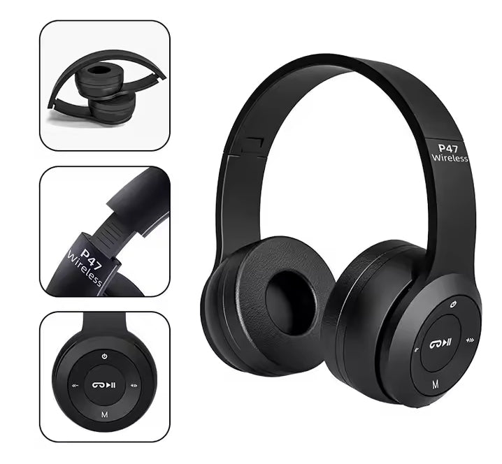 Casque Bluetooth sans fil _son puissant & pliabl