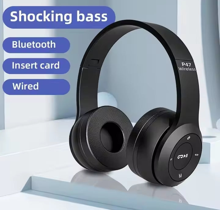 Casque Bluetooth sans fil _son puissant & pliabl